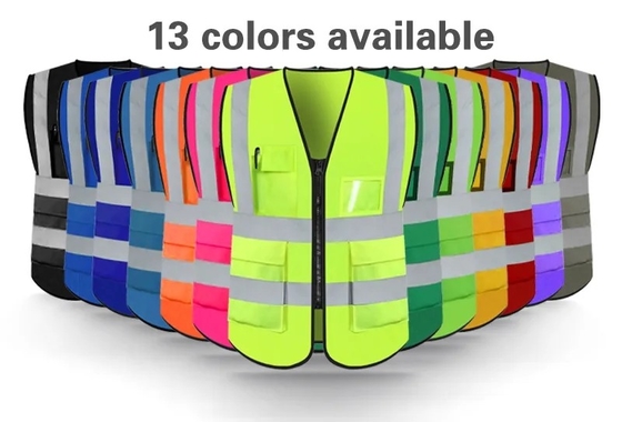 Abbigliamento tricottato Reflectiv del rivestimento di visibilità della maglia su ordinazione di sicurezza della costruzione del tessuto alto