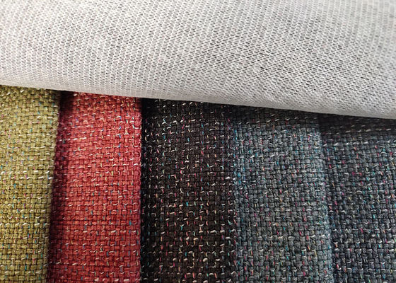 Tessuto 100% di Sofa Fabric Linen Plain Dyed della tappezzeria del poliestere