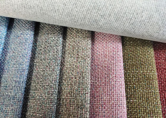 Tessuto 100% di Sofa Fabric Linen Plain Dyed della tappezzeria del poliestere