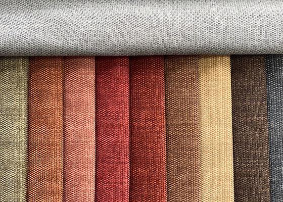 Tessuto 100% di Sofa Fabric Red Suede Upholstery della pelle scamosciata del poliestere