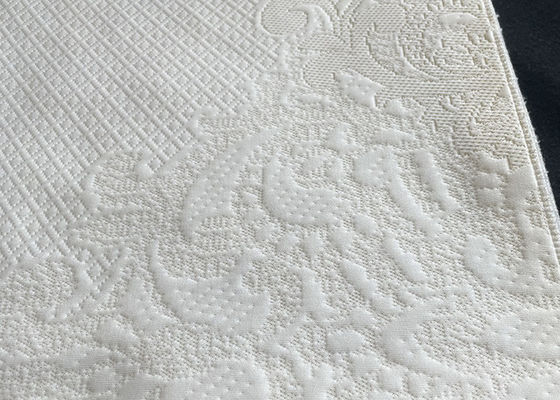 tessuto bianco del jacquard del cotone del poliestere del tessuto del jacquard del bianco sporco 300gsm
