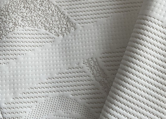 tessuto tricottato bianco del jacquard del tessuto del materasso del poliestere di 250cm