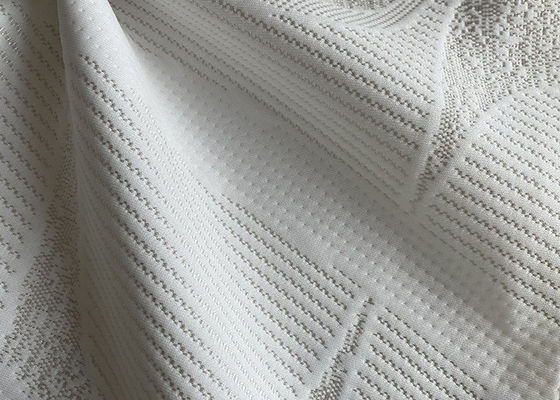 tessuto tricottato bianco del jacquard del tessuto del materasso del poliestere di 250cm