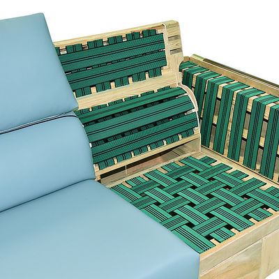 Cinghie di gomma elastiche della tessitura della sedia della tessitura 2.5mm della tappezzeria verde
