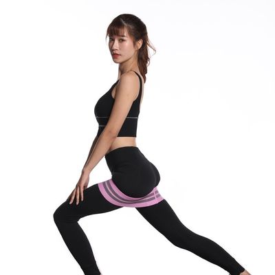 Bande rosa di resistenza dell'elastico di yoga, banda del ciclo del cerchio dell'anca di 8cm